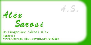 alex sarosi business card