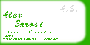 alex sarosi business card